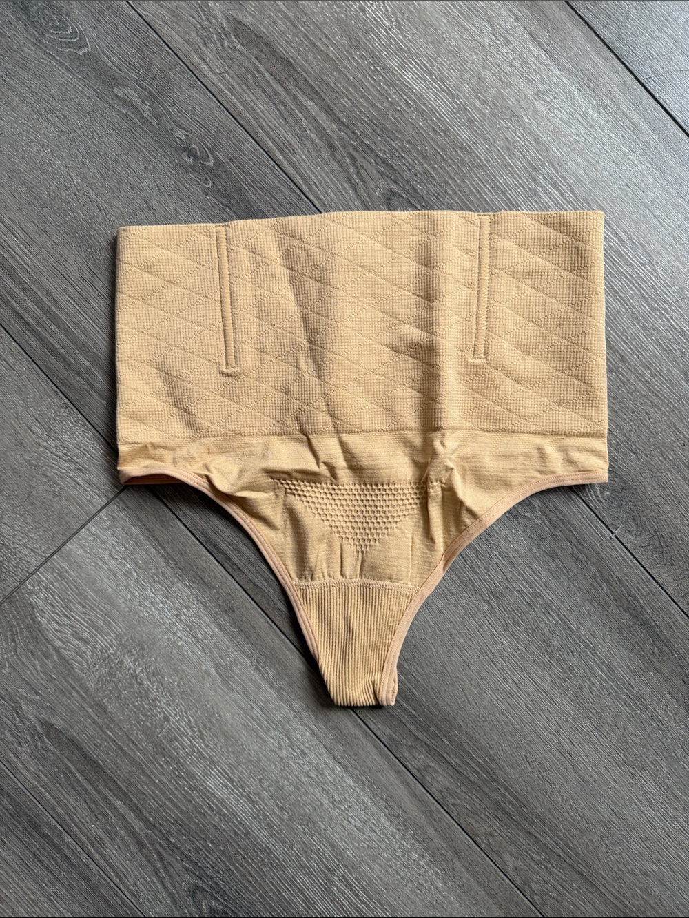 High-Waist Shaping Thong - Nude